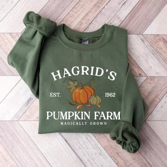 Hagrid's Pumpkin Patch Sweatshirt, Thanksgiving 2024, Fall Sweatshirt, Halloween Sweatshirt, Pumpkin Sweatshirt, Fall...