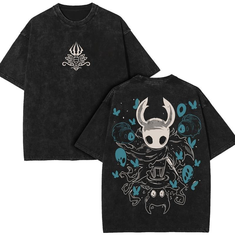 Hallow Knight Hollow Silksong shirt, Vintage Gamer Streetwear Apparel Gamer Unisex tee, Emo Goth Dark Fantasy Bug Knight...