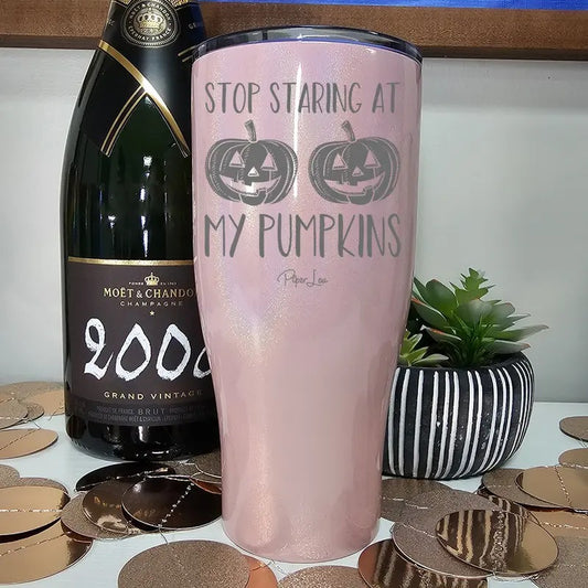 Halloween | Stop Staring At My Pumpkins Laser Etched Tumbler T-Shirts, Hoodie, Sweatshirt | WearSparks.com