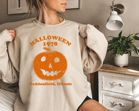 Halloween 1978 Sweatshirt, Vintage Halloween 90s Shirt, Halloween 1978 Pumpkin Face Shirt, Retro Halloween Shirt