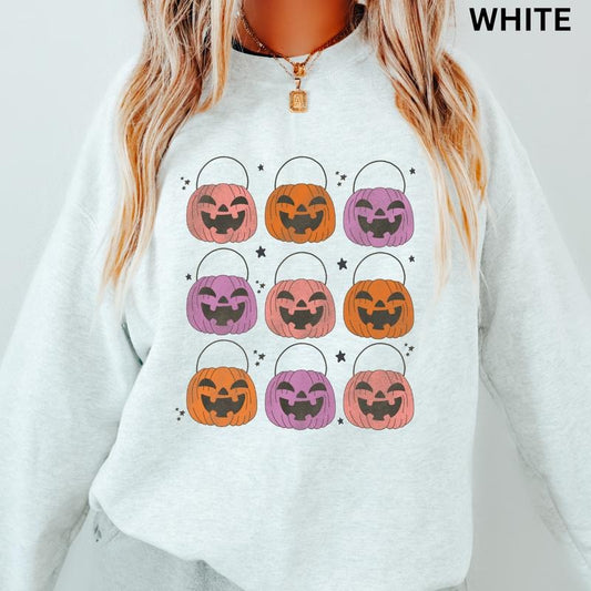 Halloween Candy Basket Crewneck -  Unisex Relaxed Fit Printed in USA Casual Comfort Cotton Top Athletic Boho Chic All Seasons