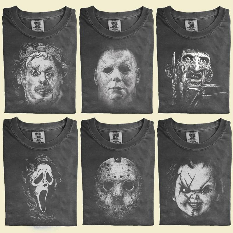 Halloween Characters Killers T-Shirt, Retro Horror Icons Sweatshirt, Scary Movies Tee Shirt, Horror Character Shirt, Ghostface Jason Freddy Shirt