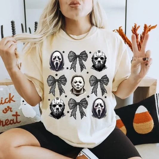 Halloween Coquette Shirt - Sweatshirt - Hoodie, Horor Movie t-shirt, Summerween Tee, Horor coquette shirt, Michael Myers sweatshirt, Gildan sweatshirt, Full Color, For Men, For Women, Casual, Classic Fashion, Full Sizes, Tee Print