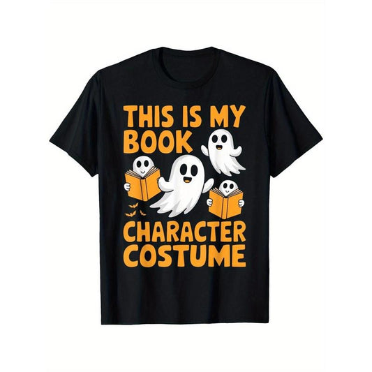 Halloween Cotton T-Shirt - Crew Neck, Short Sleeve, Regular Fit, Knit Fabric, Casual Printed Tee, All-Season Comfort, Machine Washable, Ideal Gift for Adults Made in USA