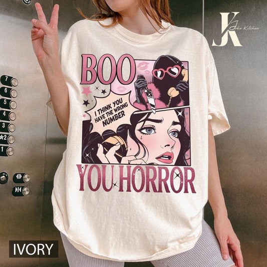 Halloween Crewneck, Boo Your Horror Halloween Comfort Colors Shirt, Horror Shirts, Halloween Gift, Horror Film Club Shirt, Stay Spooky Shirt