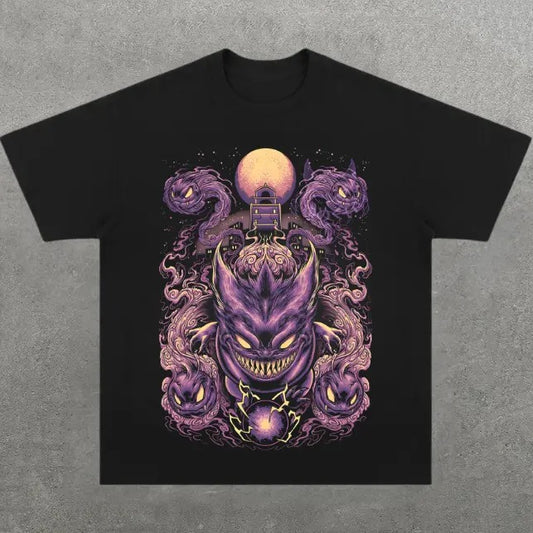 Halloween Gengar T-Shirt, Pokemon Tee, Unisex T-Shirt, Gift For Men Women