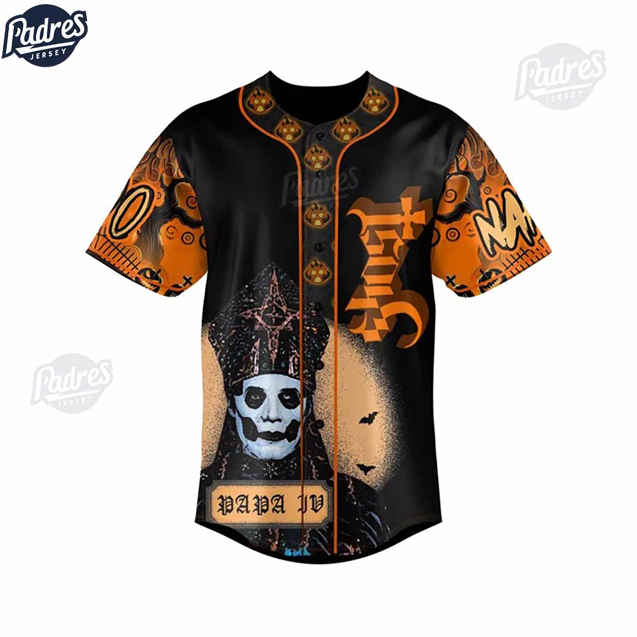 Halloween Ghost Band Custom Baseball Jersey Style - Padres Jersey Oasis: Elevate Your Baseball Style Game... (Image 2)
