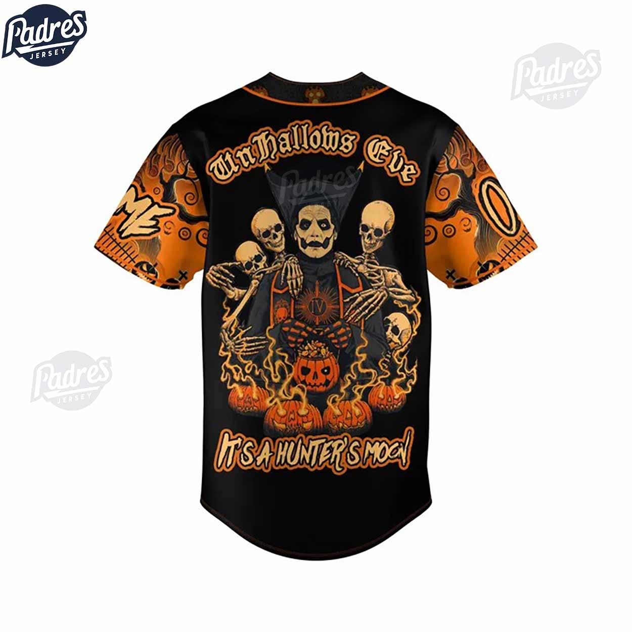 Halloween Ghost Band Custom Baseball Jersey Style - Padres Jersey Oasis: Elevate Your Baseball Style Game... (Image 3)