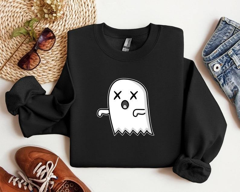 Halloween Ghost Sweatshirt, Funny Halloween Shirts, Women Halloween Shirt, Halloween Ghost Sweater, Cute Ghost Tshirt Hoodie