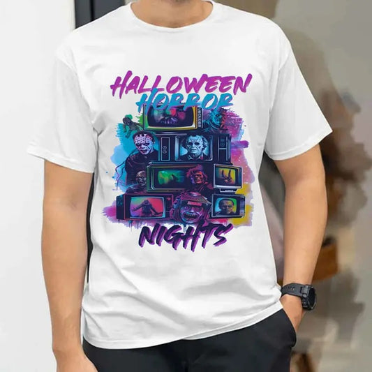 Halloween Horror Nights Graphics Tee , Universal Horror shirt, Halloween Horror Characters T-shirt for men and women...