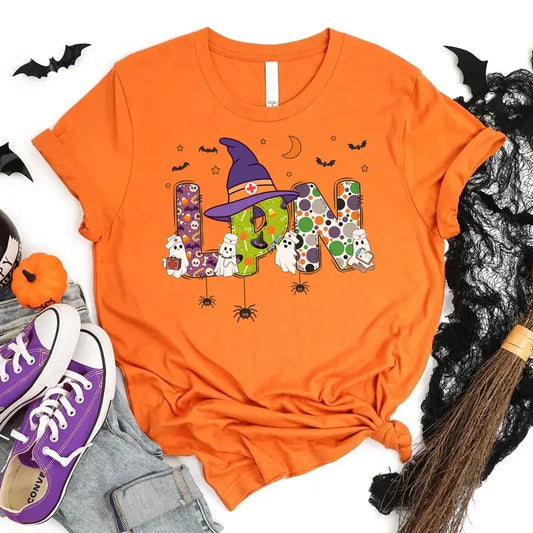 Halloween LPN T-shirt, Licensed Practical Nurse Shirt, Halloween Nursing Tee, Nurse Halloween Shirt