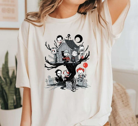 Halloween Movie Characters Spooky Tree House Shirt, Halloween Horror Movie, Horror Movie Shirt, Spooky Season Shirt, Halloween Sweatshirt