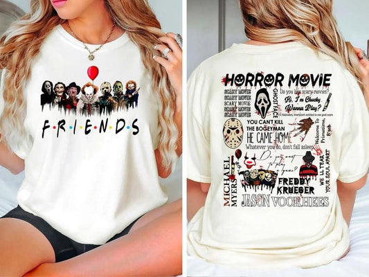 Halloween Movie Friends Sweatshirt, Friends Halloween Shirt, Halloween Characters Sweatshirt, Fall Movie Characters Shirt, Halloween Friends Shirt, Scary Movie Sweater, Spooky Season Sweatshirt