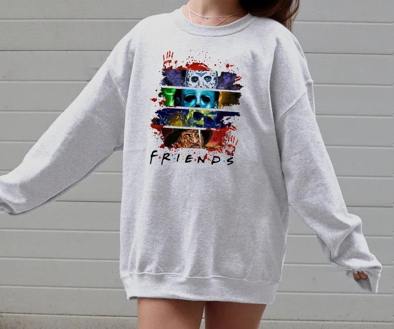 Halloween Movie Sweatshirt, Halloween Sweatshirt, Vintage Shirt, Halloween Movie Characters Crewneck, Vintage Halloween Sweater