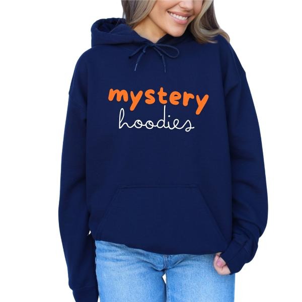 Halloween Mystery Bundle of Two Hoodies - Dark & Edgy Vibes, Skeletons & Skulls, Creepy & Spooky, Coquette Style, Cute & Playful Long Sleeve Hoodies in Multiple Colors, Mystery Box in Unisex Sizing