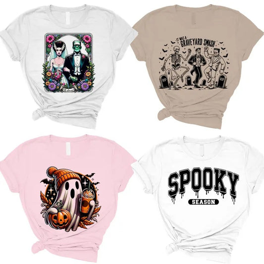 Halloween Shirts- Print is Sublimation, Unisex T-Shirt, Funny Tee, Funny Apparel, Gift Idea, Relaxed Fit, Casual Apparel, Cute Top, Great with Jeans, All Seasons, Fun Style, Comfortable Shirtstyle{n002}2