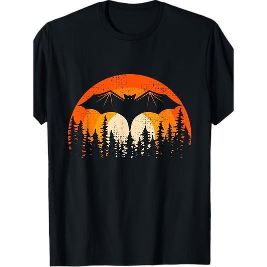 Halloween T-shirts Men's Casual Street Style Summer And Autumn Slightly Elastic Round Neck T-shirts Made in USA