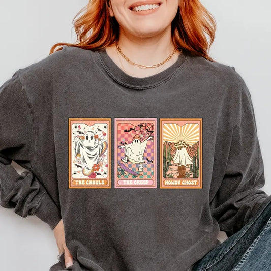 Halloween Tarot Cards Shirt -  Unisex Relaxed Fit Printed in USA Casual Comfort Cotton Top Athletic Boho Chic All Seasons