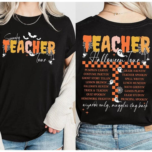 Halloween Teacher Tour Shirt, Spooky Teacher Classroom Tshirt, Cute Ghost Halloween Teacher, Teacher Life Shirt, Graduation  T-shirt, sweater and Hoodie