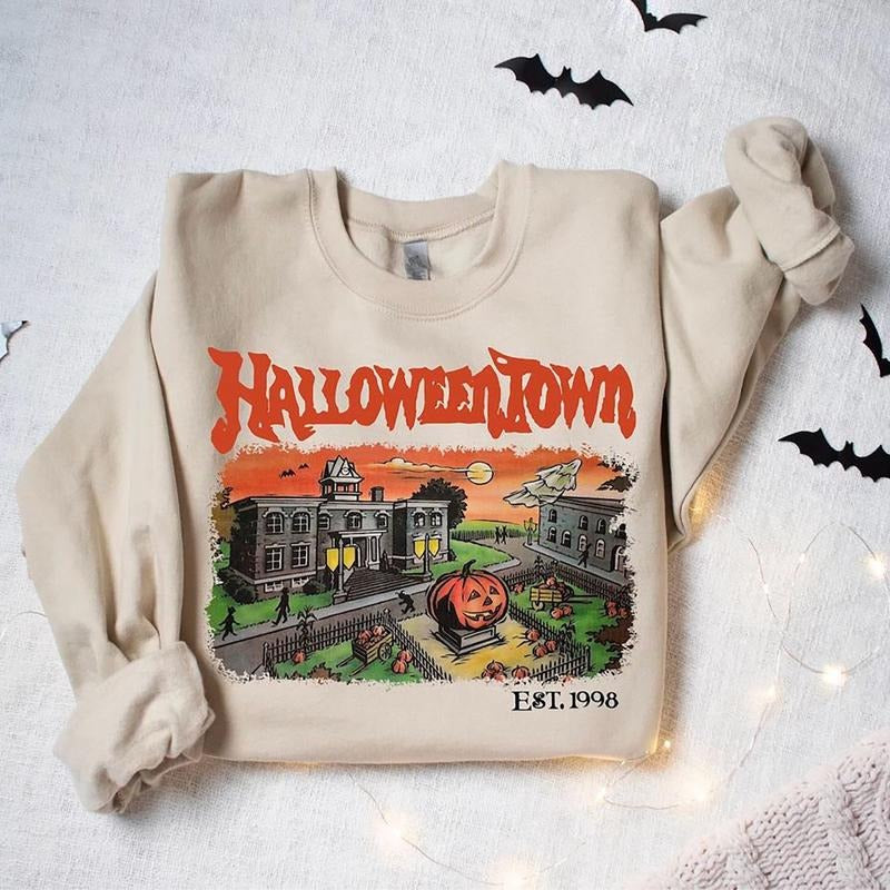 Halloweentown Est 1998 Sweatshirt, Halloweentown University Shirt, Retro Halloween Sweatshirt, Summerween Shirt, Vintage Halloween Sweatshirt