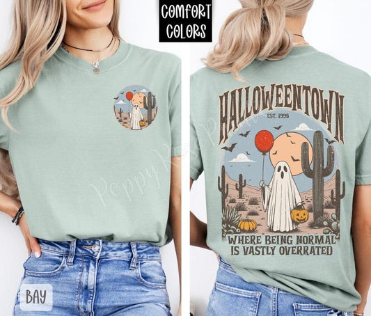 Halloweentown Front & Back Shirt Comfort Colors, Trendy Women's Tshirt