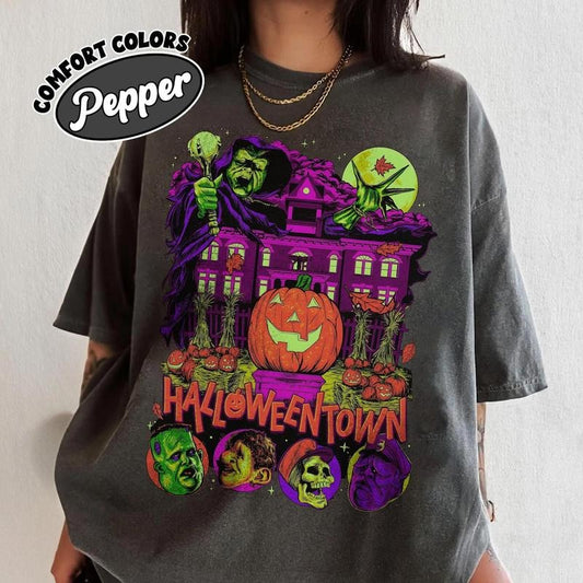 Halloweentown Shirt, Retro 90s Halloween Movie Sweatshirt, Vintage Spooky Pumpkin Shirt, Horror Witch T-Shirt, Halloween Classic Sweatshirt