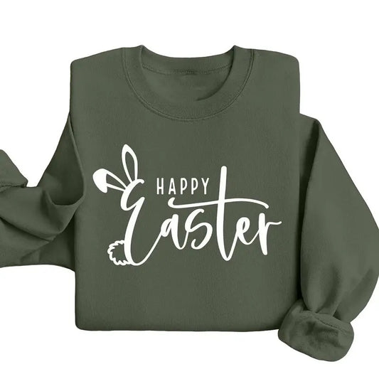 Happy Easter Sweatshirt, Womens Easter Shirt, Rabbit Sweatshirt, Bunny Sweatshirt, Funny Easter Sweater, Easter Gift,...
