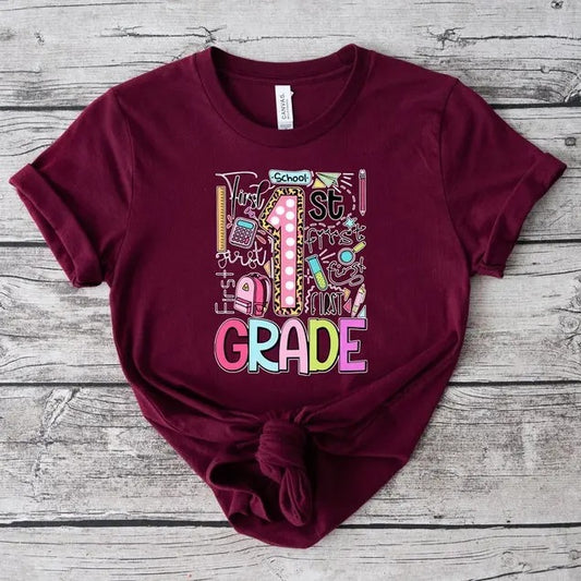 Happy First Day of School Shirt,Teacher Gift, Gift for Teachers, Kindergarten Teacher, Teacher Appreciation,Back to...
