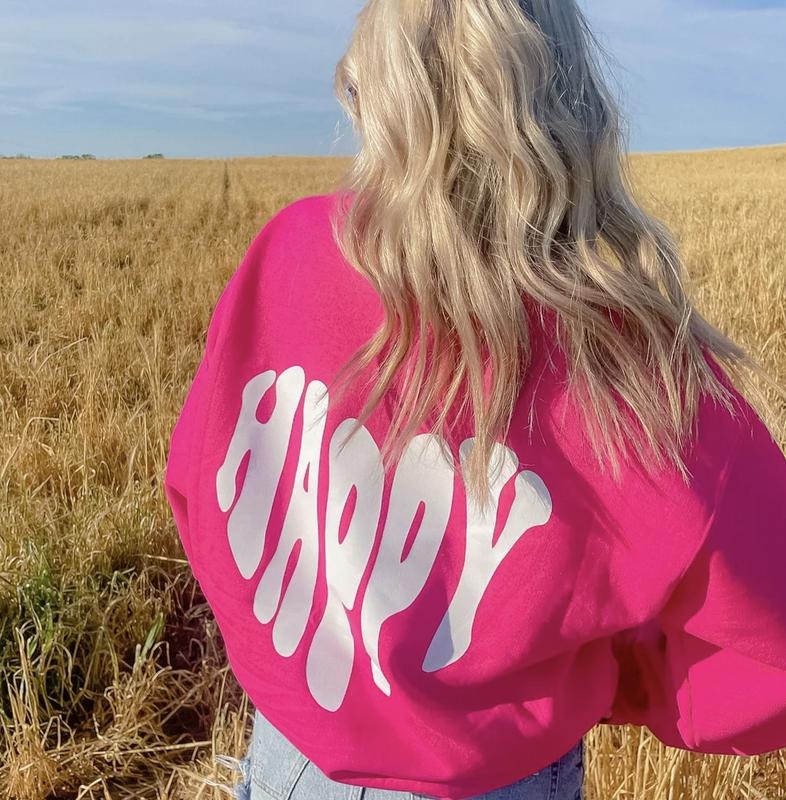 Happy Heart Crewneck (Crewneck Sweatshirt, Unisex Fit, Causal Sweatshirt Unisex Jumper)) Menswear Oversized