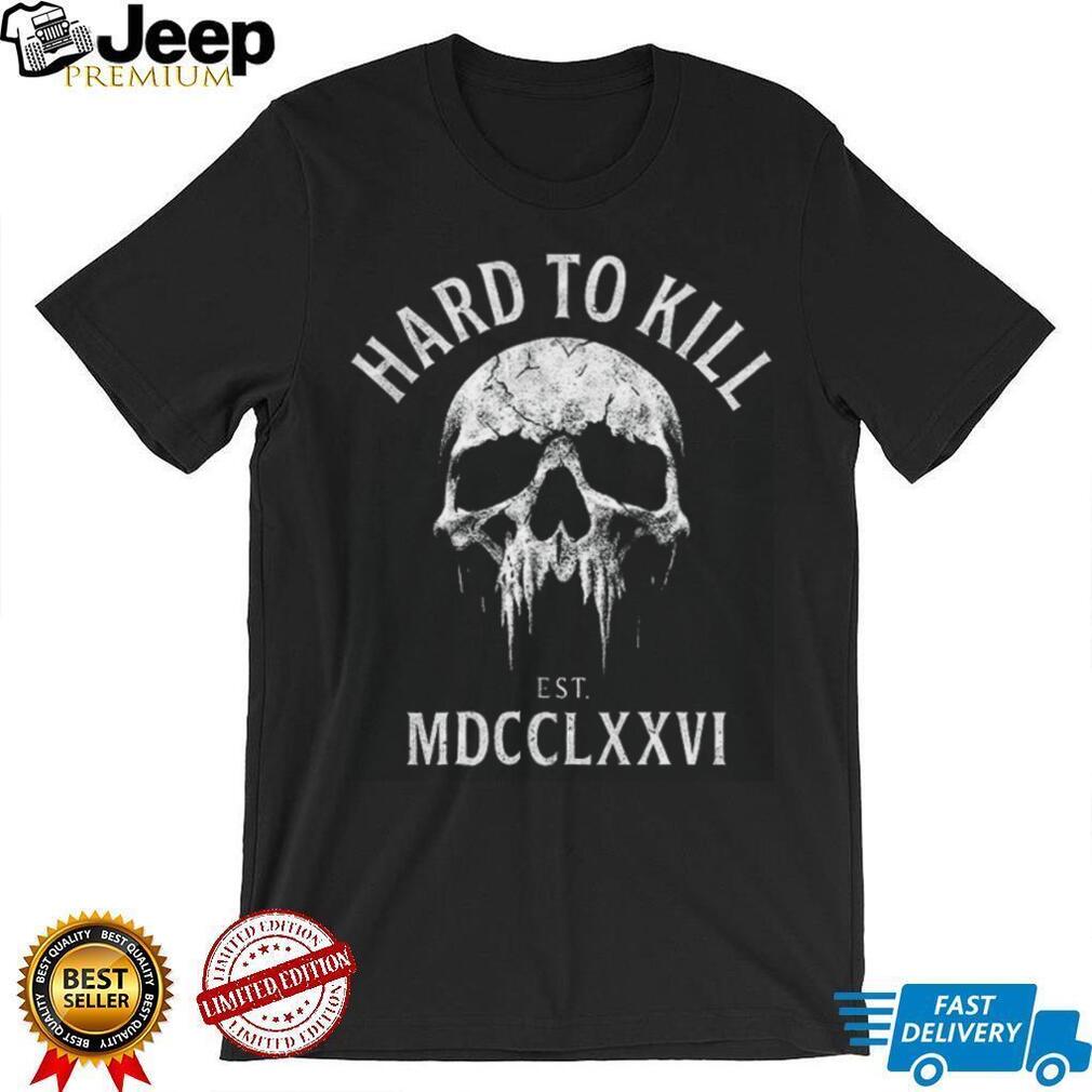 Hard To Kill Skull Graphic T Shirt Est. 1776 Patriotic Gym Apparel