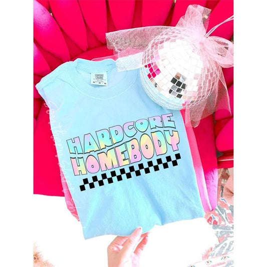 Hardcore Homebody T shirt  | Chambray comfort colors t shirt