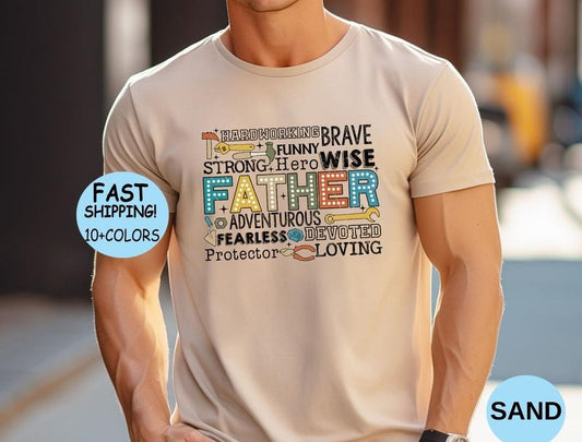 Hardworking Hero Brave Wise Strong Fearless Father Shirt Father's Day Shirt Cute Dad Sweatshirtfather Definition Hoodie...
