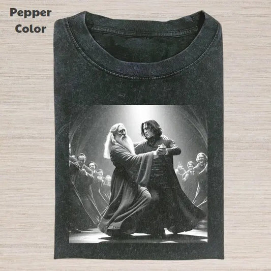 Harry Potter Vintage Graphic Tee, Dumbledore Severus Snape Dance T-Shirt, Movies Tee, Unisex Meme Funny Dumb Shirt, Menswear Womenswear Streetwear