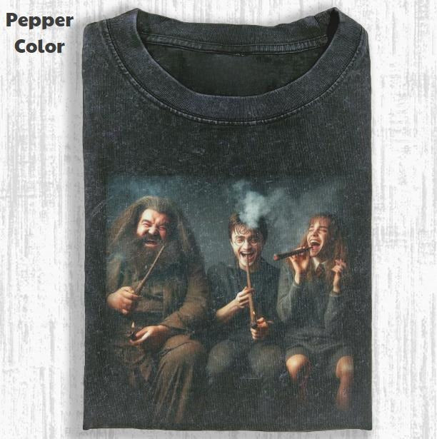 Harry Potter Vintage Graphic Tee, Funny Smoking T-Shirt, Movies Tee, Unisex Meme Cringe Funny Dumb Shirt, Menswear Womenswear Streetwear Cotton Comfort