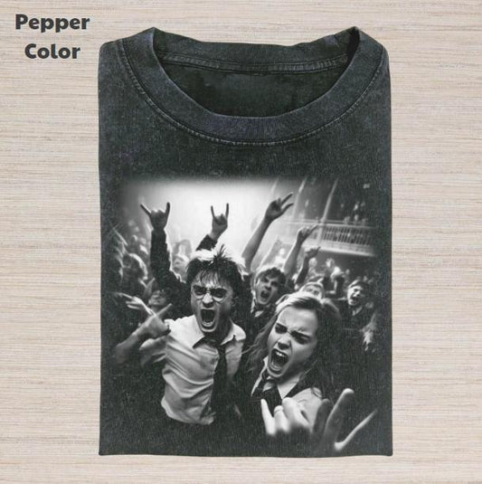 Harry Potter Vintage Graphic Tee, Harry Hermione Party T-Shirt, Movies Tee, Unisex Meme Cringe Funny Dumb Shirt, Menswear Womenswear Streetwear Cotton Comfort