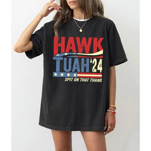 Hawk Tuah Spit On That Thang Vintage T-Shirt, Hawk Tuah Shirt, Funny Meme Shirt, Hawk Tuah 24 Tshirt, Spit On That Thang...