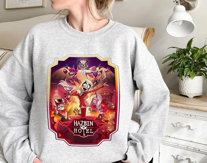 Hazbin Hotel Characters Sweatshirt, Helluva Boss Sweaters