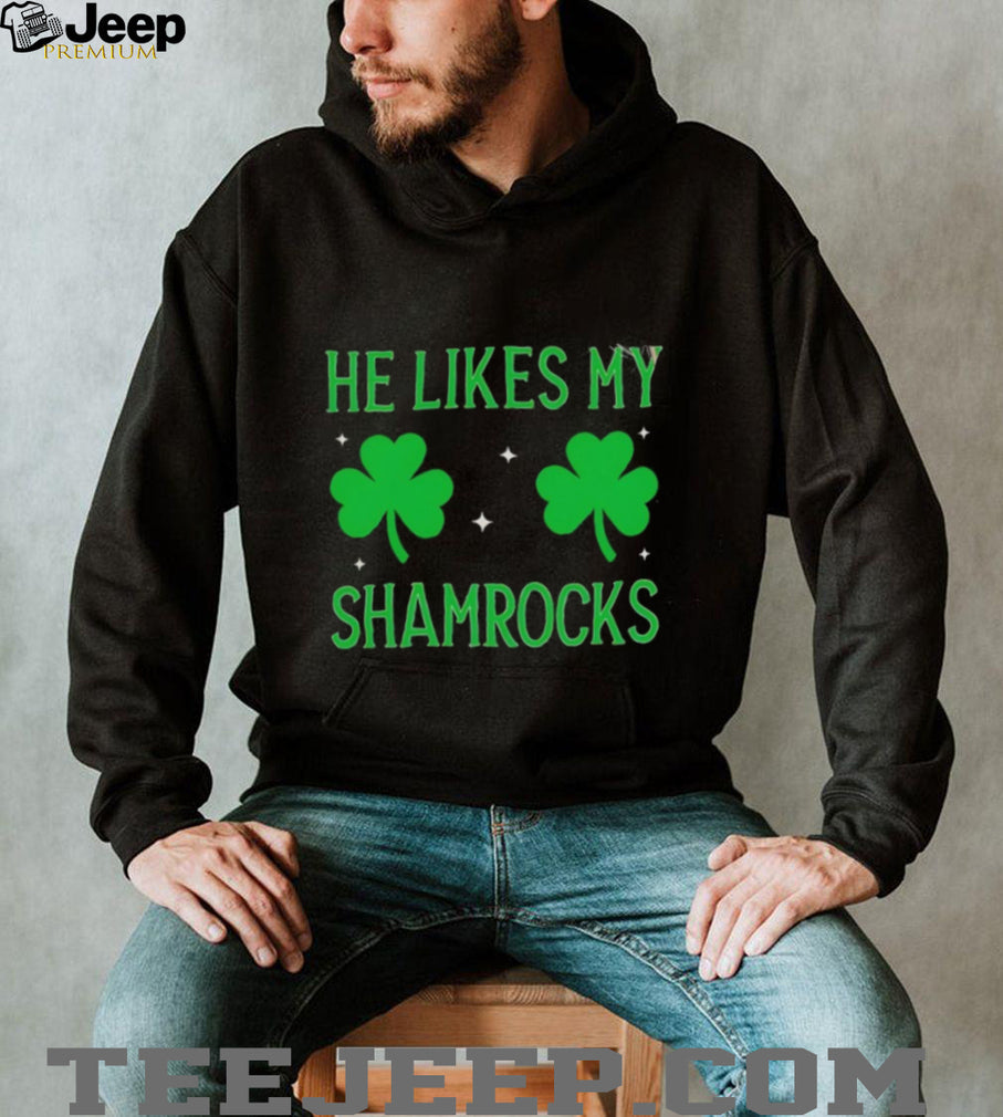 He Likes My Shamrocks St. Patrick’s Day Couples Graphic T shirt