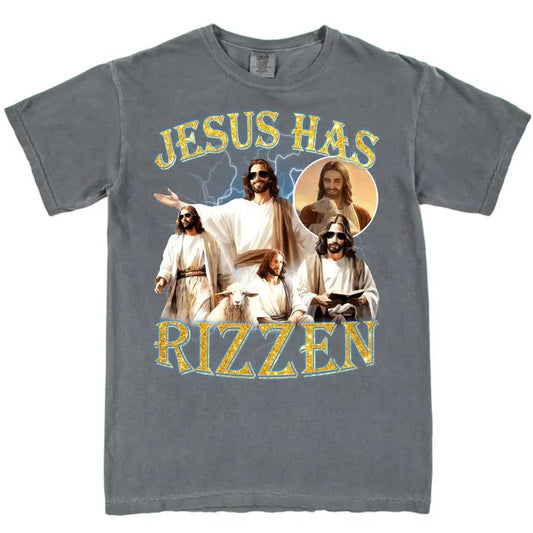 He is Rizzen Shirt, Homeboy Rizzen Jesus Funny Easter Shirt Gift, Adult Easter Shirt, He is risen Funny Easter Shirt of Jesus, Retro Y2K Christian shirt Cotton Fabric Menswear Top Oversized Underwear Man Streetwear Tshirt