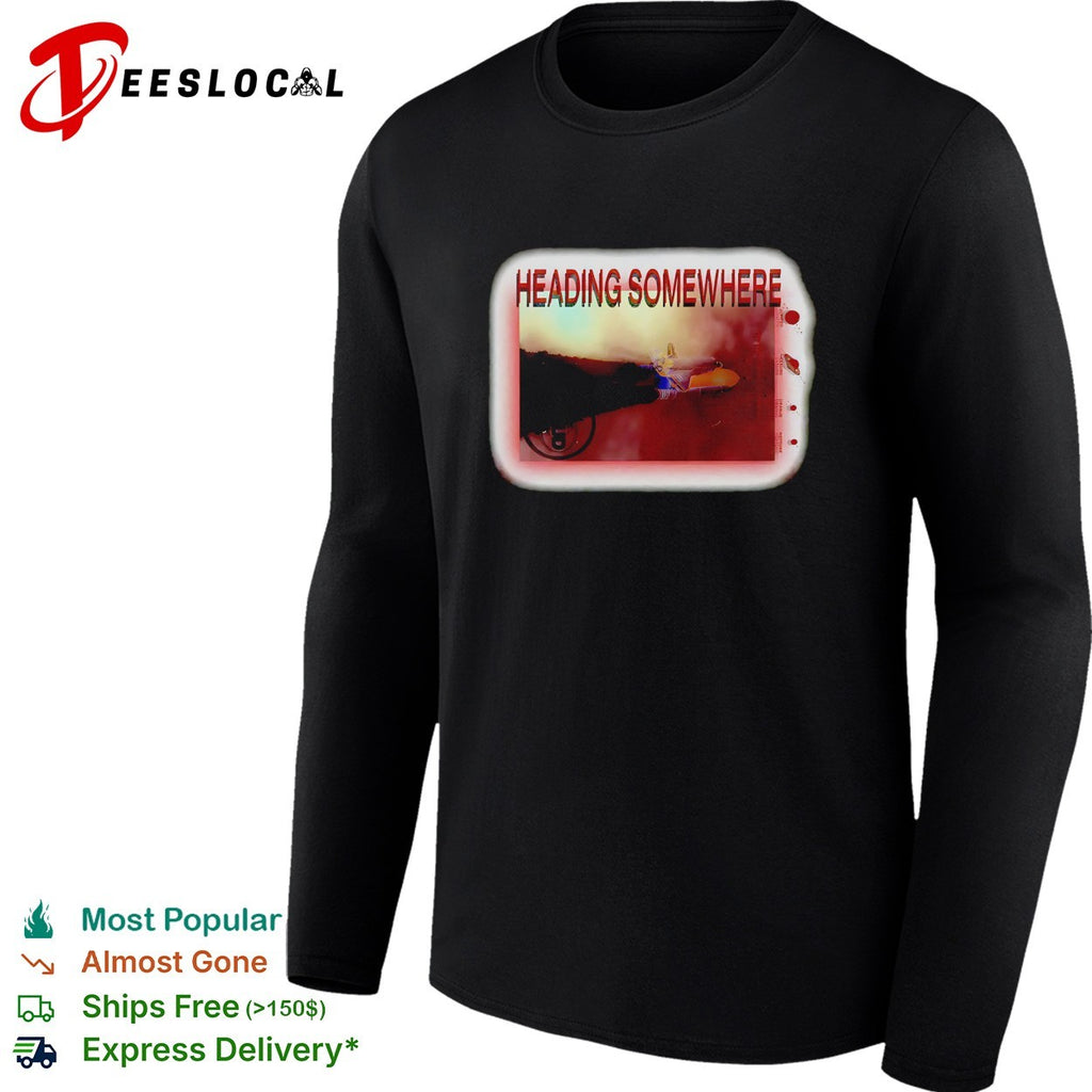 Heading somewhere retro poster shirt