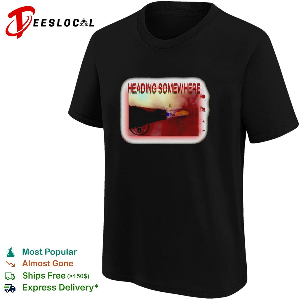 Heading somewhere retro poster shirt