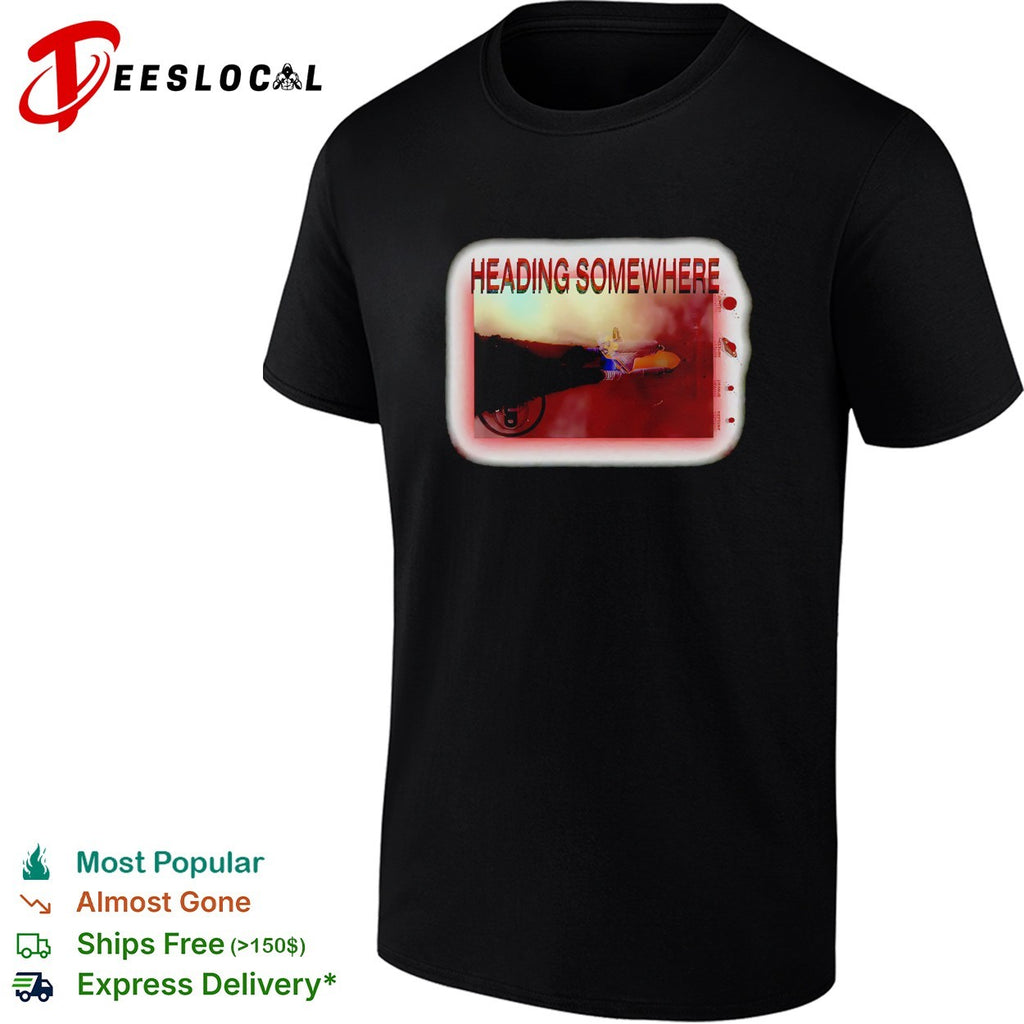 Heading somewhere retro poster shirt