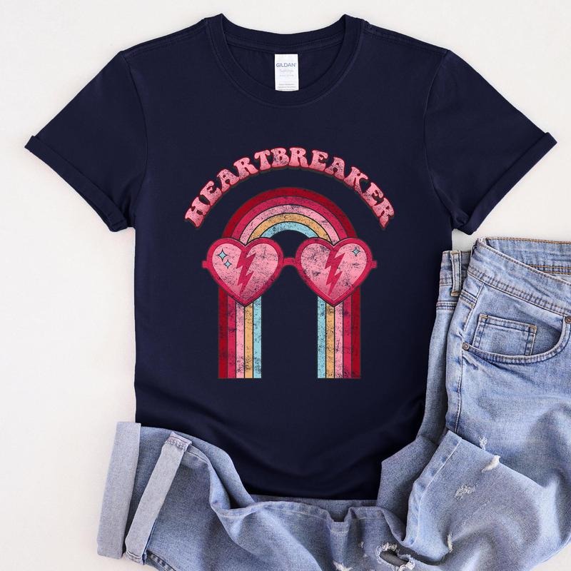 Heart Breaker, Love, Sunglasses, Retro, Super Soft Tshirt, Valentine's Day Hoodie, Sweatshirt | WearSparks.com