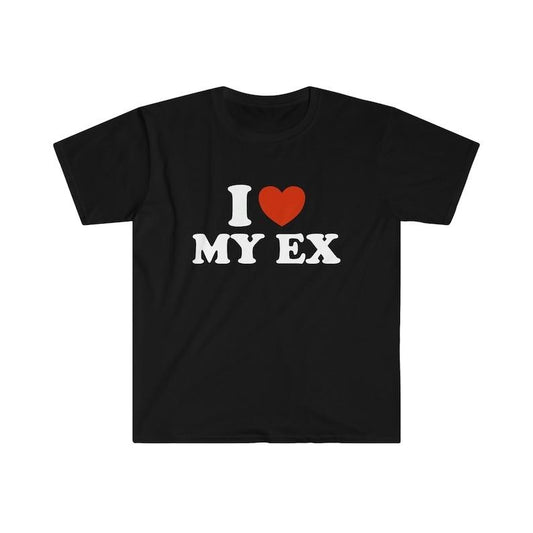 Funny Y2K TShirt - I Love / Heart My EX 2000's Style Meme Tee - Gift  T-shirt, sweater and Hoodie