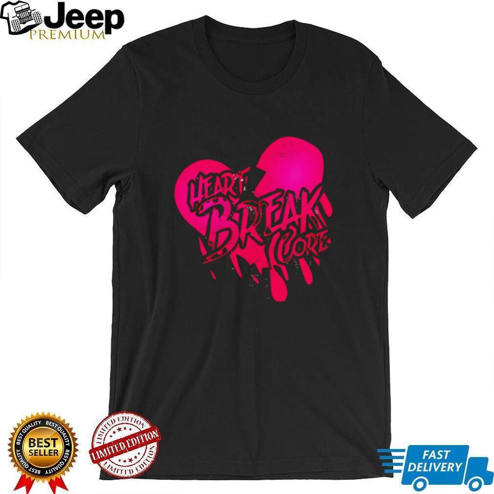 Heart break core Chazza McKenzie neon pink heart graphic shirt