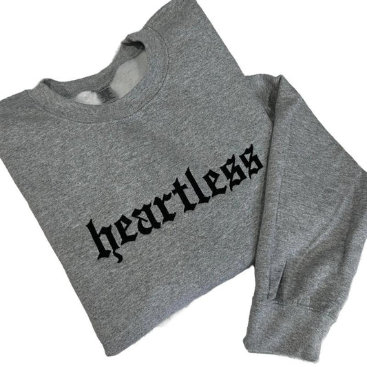 Heartless Embroidered Crewneck Unisex Sweatshirt Casual Clothing T-Shirts, Hoodie | WearSparks.com