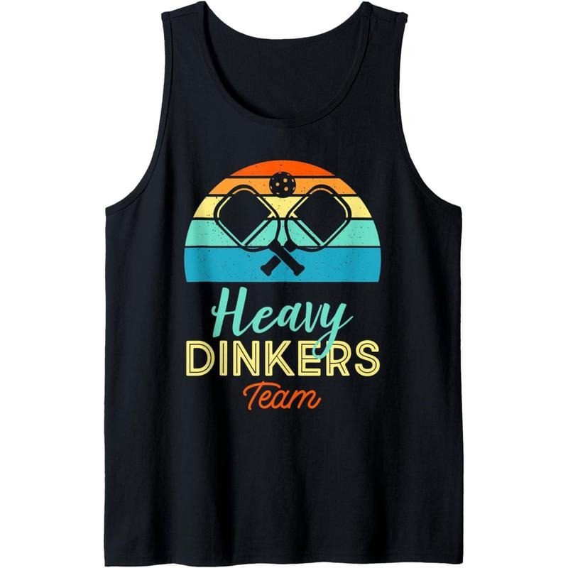 Heavy Dinkers Funny Pickleball Team Tank Top MADE IN USA
