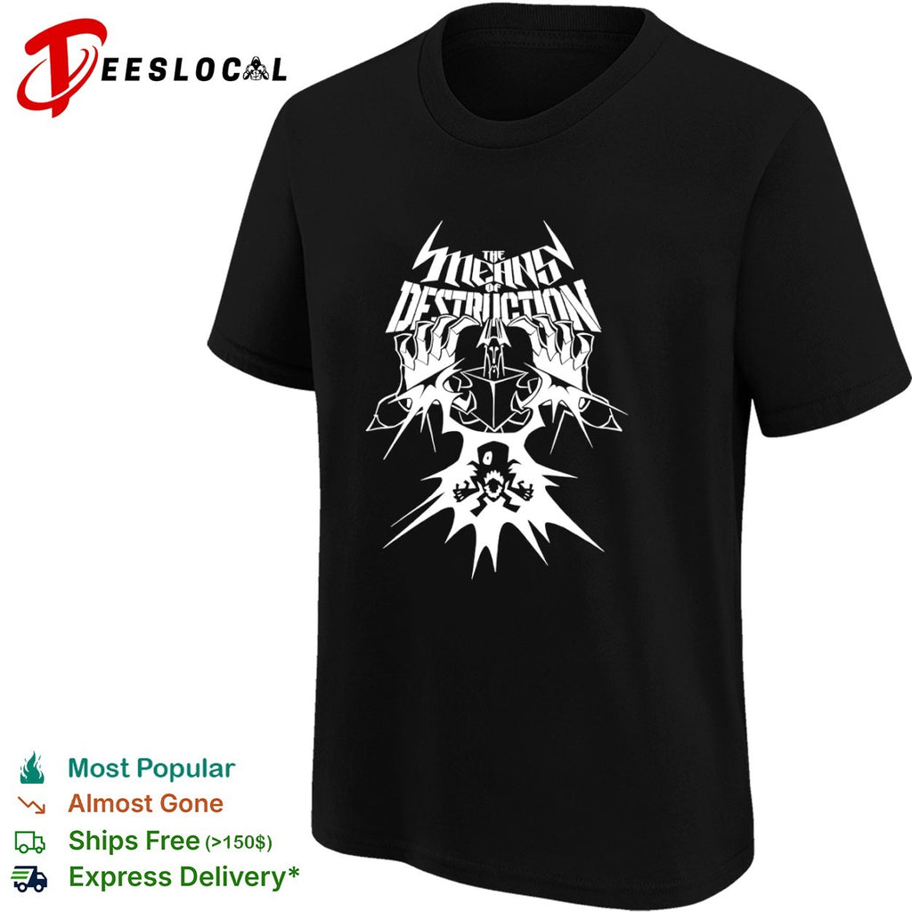 Heavy metal rock band villain lightning the means of destruction shirt