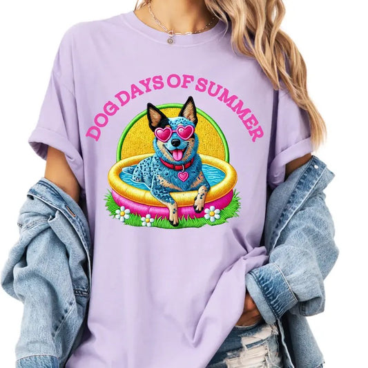 Heeler Dog Days of Summer Shirt ~ Unisex Apparel Relaxed Fit Printed In The USA Clothing Womenswear Casual Comfort Cotton Top Athletic Boho Chic