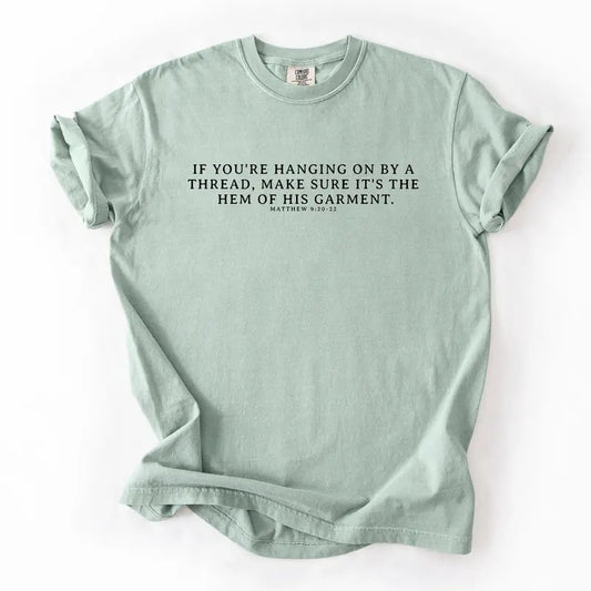 Hem Of His Garment, Faith, Gospel, Jesus Tshirt, Women's Comfort Colors Tee Hoodie, Sweatshirt | WearSparks.com